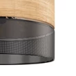 TK Lighting NICOL függeszték fém, fa, fekete, barna, E27 - TK-4798