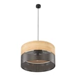 TK Lighting NICOL függeszték fém, fa, fekete, barna, E27 - TK-4798