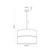 TK Lighting NICOL függeszték fém, fa, fekete, barna, E27 - TK-4799