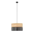 TK Lighting NICOL függeszték fém, fa, fekete, barna, E27 - TK-4799