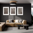 TK Lighting NICOL mennyezet lámpa fém, fa, fekete, barna, E27 - TK-4800