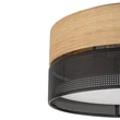 TK Lighting NICOL mennyezet lámpa fém, fa, fekete, barna, E27 - TK-4800
