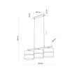 TK Lighting NICOL függeszték fém, fa, fekete, barna, E27 - TK-4801