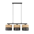 TK Lighting NICOL függeszték fém, fa, fekete, barna, E27 - TK-4801