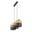 TK Lighting NICOL függeszték fém, fa, fekete, barna, E27 - TK-4801