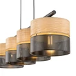 TK Lighting NICOL függeszték fém, fa, fekete, barna, E27 - TK-4802
