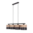 TK Lighting NICOL függeszték fém, fa, fekete, barna, E27 - TK-4802