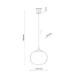 TK Lighting VIBE függeszték fém, üveg, fekete, fehér, E27 - TK-4804