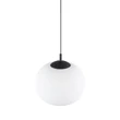 TK Lighting VIBE függeszték fém, üveg, fekete, fehér, E27 - TK-4804