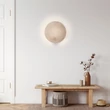 TK Lighting PULSE fali lámpa fa, szövet, barna, E27 - TK-4814