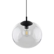 TK Lighting VIBE függeszték fém, üveg, fekete, áttetsző, E27 - TK-4817