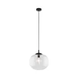 TK Lighting VIBE függeszték fém, üveg, fekete, áttetsző, E27 - TK-4817