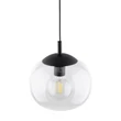 TK Lighting VIBE függeszték fém, üveg, fekete, áttetsző, E27 - TK-4818