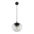 TK Lighting VIBE függeszték fém, üveg, fekete, áttetsző, E27 - TK-4818