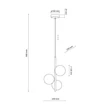 TK Lighting ESTERA függeszték fém, üveg, borostyán, arany, G9 - TK-4838