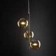 TK Lighting ESTERA függeszték fém, üveg, borostyán, arany, G9 - TK-4838
