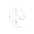 TK Lighting VIBE fali lámpa fém, barna, GU10 - TK-4872