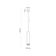 TK Lighting JET függeszték fém, fehér, GU10 - TK-4889