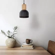 TK Lighting CAIRO függeszték fém, fa, fekete, barna, E27 - TK-4894