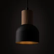 TK Lighting CAIRO függeszték fém, fa, fekete, barna, E27 - TK-4894