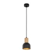 TK Lighting CAIRO függeszték fém, fa, fekete, barna, E27 - TK-4894