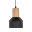 TK Lighting CAIRO függeszték fém, fa, fekete, barna, E27 - TK-4894