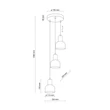 TK Lighting CAIRO függeszték fém, fa, fekete, barna, E27 - TK-4895