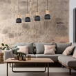 TK Lighting CAIRO függeszték fém, fa, fekete, barna, E27 - TK-4896