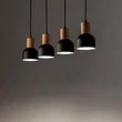 TK Lighting CAIRO függeszték fém, fa, fekete, barna, E27 - TK-4896