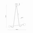 TK Lighting HELIX függeszték fém, fa, fekete, barna, E27 - TK-4948