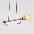 TK Lighting HELIX függeszték fém, fa, fekete, barna, E27 - TK-4948