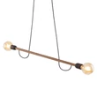 TK Lighting HELIX függeszték fém, fa, fekete, barna, E27 - TK-4948
