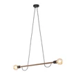 TK Lighting HELIX függeszték fém, fa, fekete, barna, E27 - TK-4948