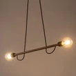 TK Lighting HELIX függeszték fém, fa, fekete, barna, E27 - TK-4948