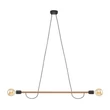 TK Lighting HELIX függeszték fém, fa, fekete, barna, E27 - TK-4948
