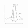 TK Lighting HELIX függeszték fém, fa, fekete, barna, E27 - TK-4950