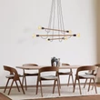 TK Lighting HELIX függeszték fém, fa, fekete, barna, E27 - TK-4950