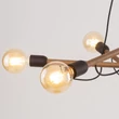 TK Lighting HELIX függeszték fém, fa, fekete, barna, E27 - TK-4950