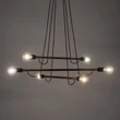 TK Lighting HELIX függeszték fém, fa, fekete, barna, E27 - TK-4950