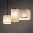 TK Lighting JUTA függeszték fém, szövet, fekete, bézs, E27 - TK-4954