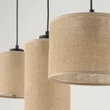 TK Lighting JUTA függeszték fém, szövet, fekete, bézs, E27 - TK-4954