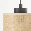 TK Lighting JUTA függeszték fém, szövet, fekete, bézs, E27 - TK-4954