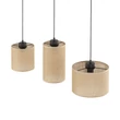 TK Lighting JUTA függeszték fém, szövet, fekete, bézs, E27 - TK-4954