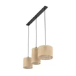 TK Lighting JUTA függeszték fém, szövet, fekete, bézs, E27 - TK-4954