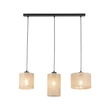 TK Lighting JUTA függeszték fém, szövet, fekete, bézs, E27 - TK-4954