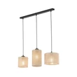 TK Lighting JUTA függeszték fém, szövet, fekete, bézs, E27 - TK-4954