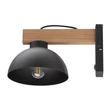 TK Lighting OSLO fali lámpa fém, fa, fekete, barna, E27 - TK-4961