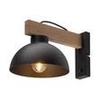 TK Lighting OSLO fali lámpa fém, fa, fekete, barna, E27 - TK-4961