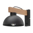 TK Lighting OSLO fali lámpa fém, fa, fekete, barna, E27 - TK-4961