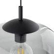 TK Lighting VIBE függeszték fém, üveg, fekete, szürke, E27 - TK-4972